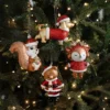 Cartoon Bear Dog Christmas Tree Hanging Ornament Candy Gingerbread Man Elk Pendants New Year Home Party Decoration Festival 2025